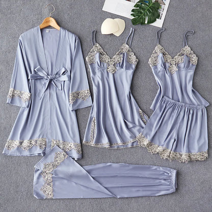 5 Piece Pajamas Set Women