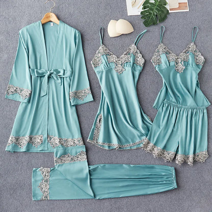 5 Piece Pajamas Set Women