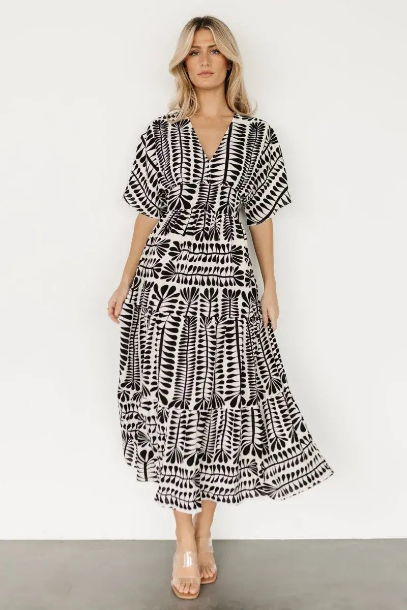 Retro Stripe Short Sleeve Dress