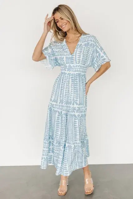 Retro Stripe Short Sleeve Dress