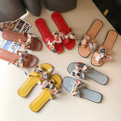 Bow Sandals Flats Assorted Colors