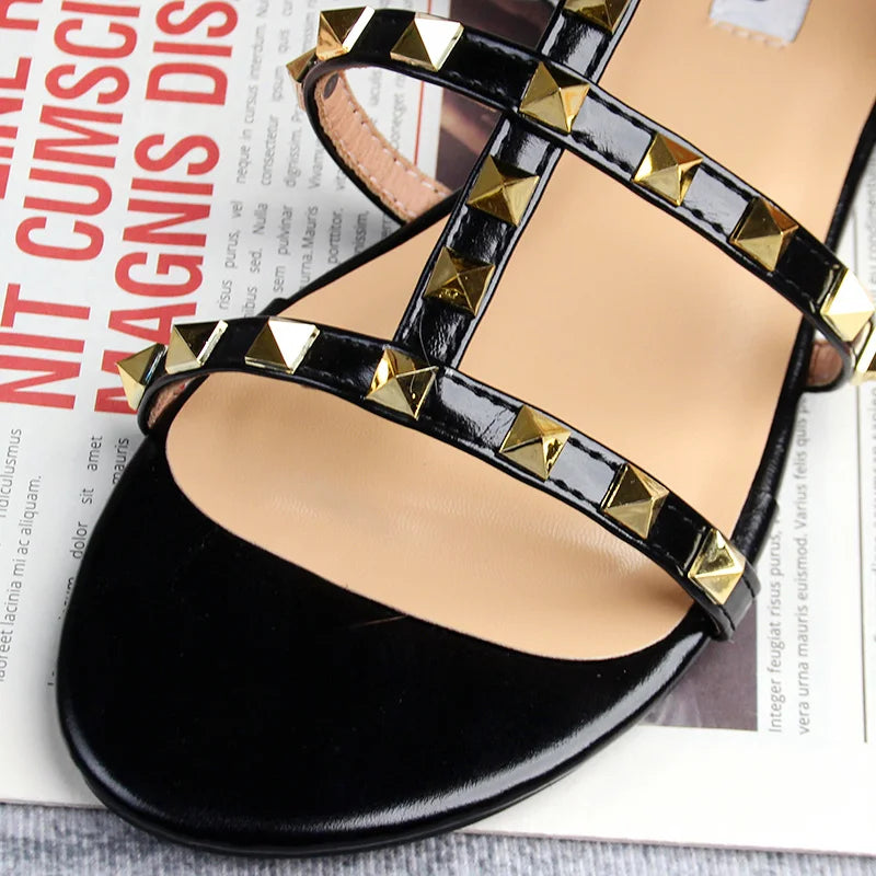 Studded Sandals Gladiator Flats