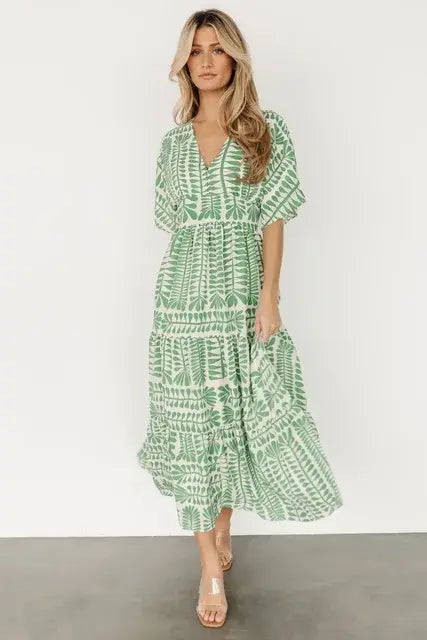 Retro Stripe Short Sleeve Dress